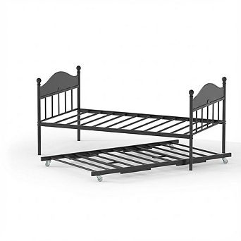 ANIXOL Metal Twin Daybed with Trundle