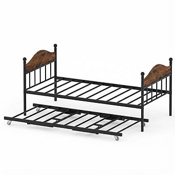 ANIXOL Metal Twin Daybed with Trundle