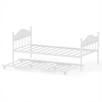 ANIXOL Metal Twin Daybed with Trundle