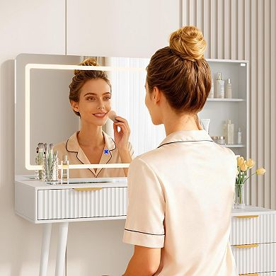 ANIXOL 48" Makeup Vanity Desk with LED Mirror