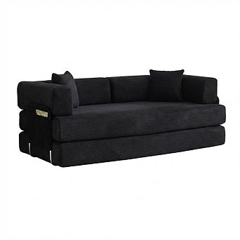 ANIXOL Convertible Corduroy Sleeper Sofa Bed