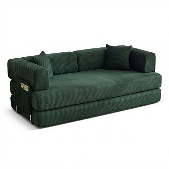 ANIXOL Convertible Corduroy Sleeper Sofa Bed