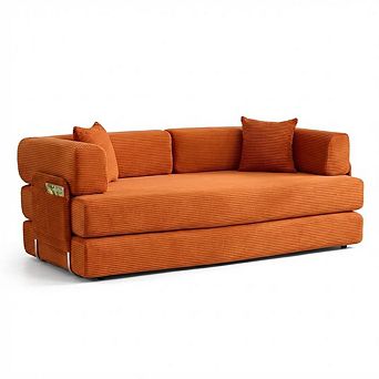 ANIXOL Convertible Corduroy Sleeper Sofa Bed