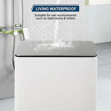 ANIXOL 4 Gallon Stainless Steel Step Trash Can