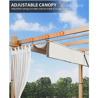 ANIXOL 10x10 Aluminum Pergola with Retractable Roof