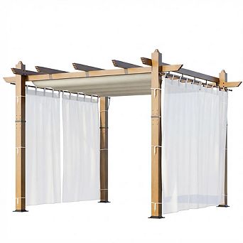 ANIXOL 10x10 Aluminum Pergola with Retractable Roof
