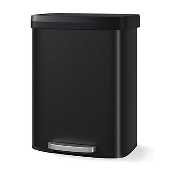 ANIXOL 16 Gallon Stainless Steel Step-on Trash Can with Lid