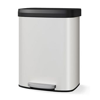 ANIXOL 16 Gallon Stainless Steel Step-on Trash Can with Lid
