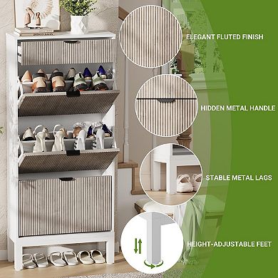 ANIXOL 3-Drawer Slim Shoe Cabinet