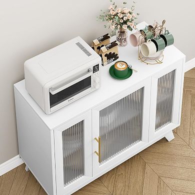 ANIXOL 36" Buffet Cabinet with Fluted Glass