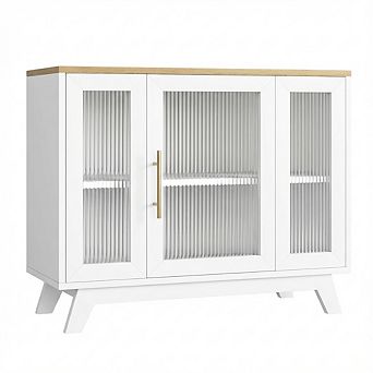 ANIXOL 36" Buffet Cabinet with Fluted Glass
