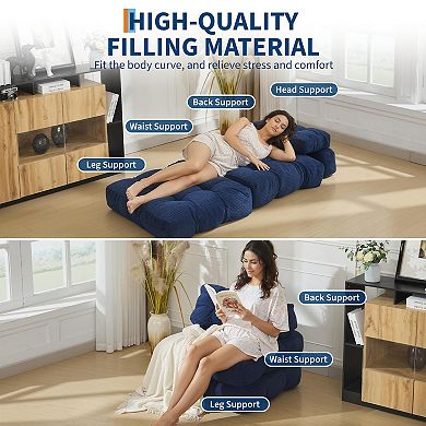 ANIXOL Foldable Convertible Sofa Chair Bed