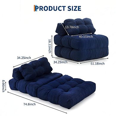 ANIXOL Foldable Convertible Sofa Chair Bed