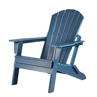 ANIXOL Folding HDPE Adirondack Chair with Weather Resistant for Patio, Garden