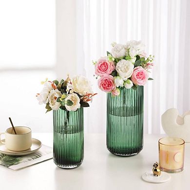 Hand Blown Cylindrical Vintage Ornamental Vase