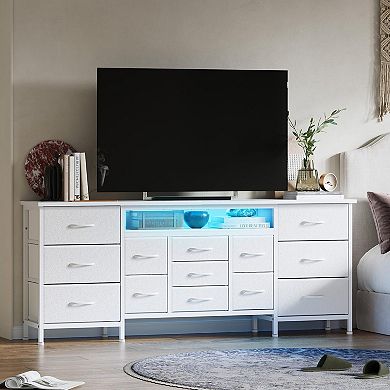 ANIXOL TV stand with drawers and LED lighting