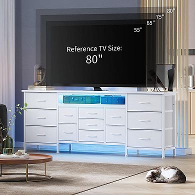 ANIXOL TV stand with drawers and LED lighting