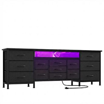 ANIXOL TV stand with drawers and LED lighting