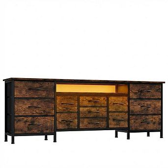 ANIXOL TV stand with drawers and LED lighting