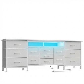 ANIXOL TV stand with drawers and LED lighting