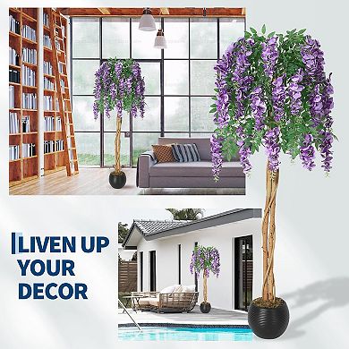 Artificial Purple Bean Flower Tree