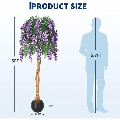 Artificial Purple Bean Flower Tree