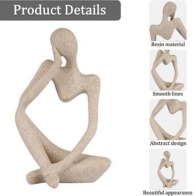 Thinker Style Sandstone Resin Decorative Sculpture