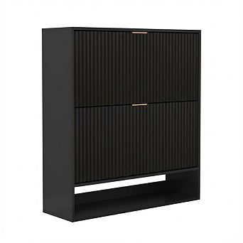 ANIXOL Fluted 2-Drawer Entryway Shoe Cabinet