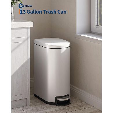 ANIXOL Slim Stainless Steel Step Trash Can 13 Gallon
