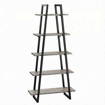 Tall Narrow Bookcase with Shelves Ladder Shelf Bookshelf Storage Organizer Rustic