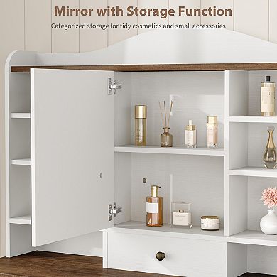 ANIXOL Makeup Vanity Desk with Mirror and Lights