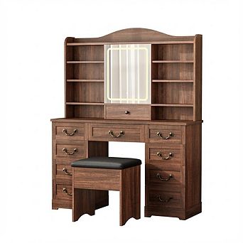 ANIXOL Makeup Vanity Desk with Mirror and Lights
