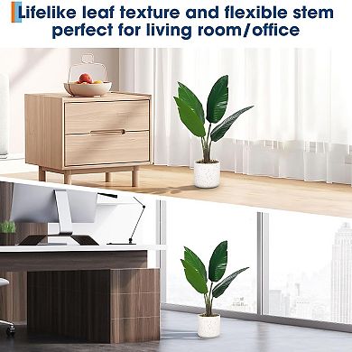 Artificial Mini Traveler’s Palm Plant in Pot