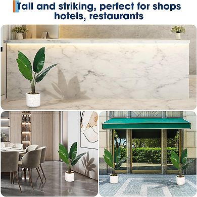 Artificial Mini Traveler’s Palm Plant in Pot