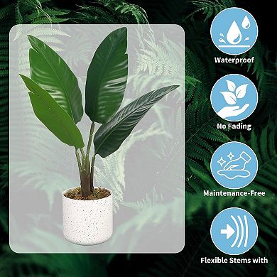 Artificial Mini Traveler’s Palm Plant in Pot