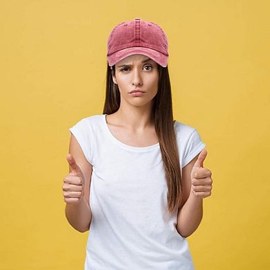 3-Pack Washed Cotton Baseball Cap Retro Adjustable Dad Hats for Men & Women