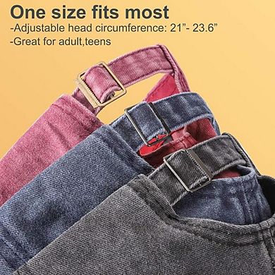 3-Pack Washed Cotton Baseball Cap Retro Adjustable Dad Hats for Men & Women