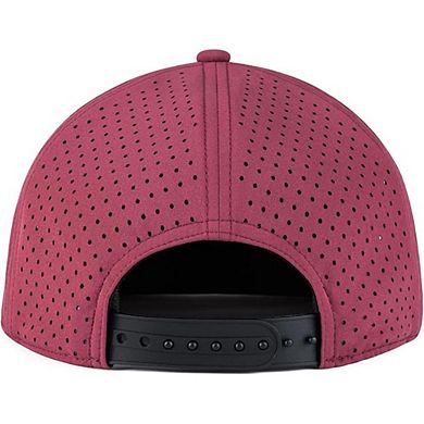 Men's Flat Brim Snapback Baseball Cap Adjustable Performance Hat with Laser Perforation