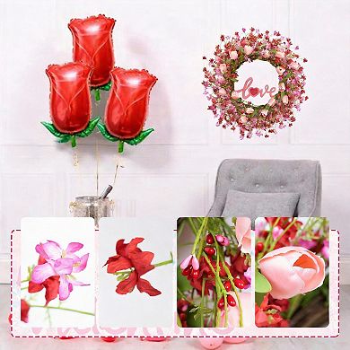 22-Inch Tulip Berry Wreath Front Door Wedding Decoration