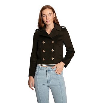 Love Me Now Wool Blend Military Style Coat