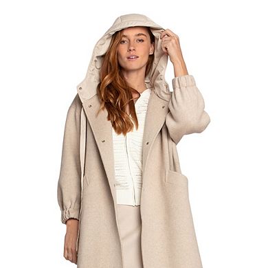 Fantasy Land Wool Blend Hooded Coat
