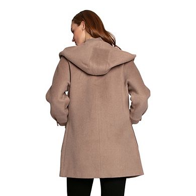 Next To You Hooded Wool Blend Coat