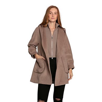 Next To You Hooded Wool Blend Coat