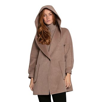 Next To You Hooded Wool Blend Coat