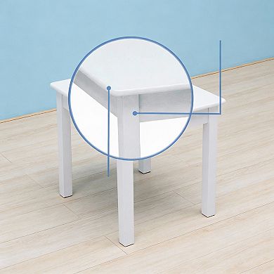 Kids Wood Table 2 Chair Set 3pc Arts Crafts Snack