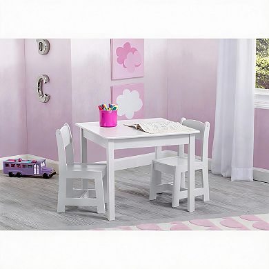 Kids Wood Table 2 Chair Set 3pc Arts Crafts Snack