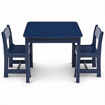 Kids Wood Table 2 Chair Set 3 pc Arts Crafts Snack