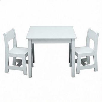 Kids Wood Table 2 Chair Set 3 pc Arts Crafts Snack