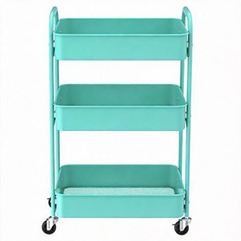 3 tier Rolling Utility Cart with Caster Wheels Easy Assembly