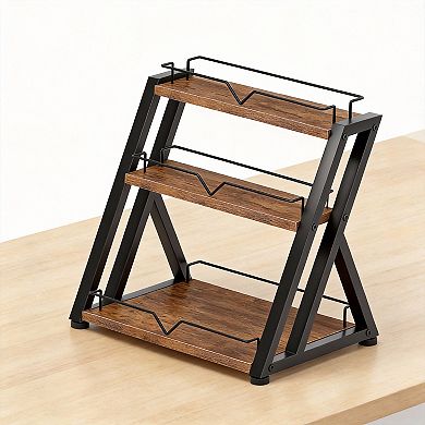 3-Tier Spice Rack Countertop Organizer for Kitchen Office Bathroom